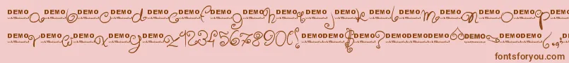 Sweeetdemo Font – Brown Fonts on Pink Background