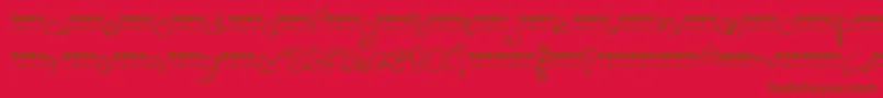 Sweeetdemo Font – Brown Fonts on Red Background