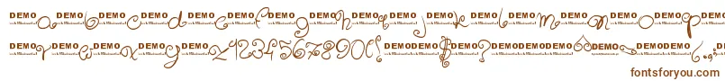 Sweeetdemo Font – Brown Fonts on White Background