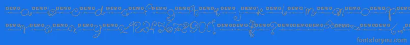 Czcionka Sweeetdemo – szare czcionki na niebieskim tle