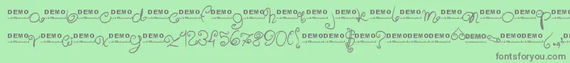 Sweeetdemo Font – Gray Fonts on Green Background