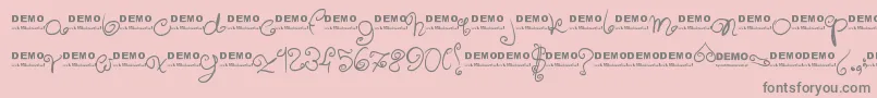 Sweeetdemo Font – Gray Fonts on Pink Background