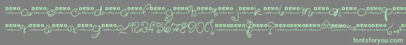 Sweeetdemo Font – Green Fonts on Gray Background