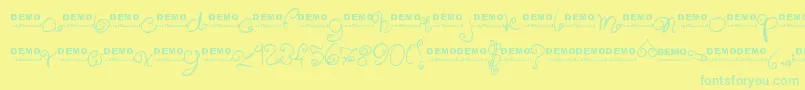 Sweeetdemo Font – Green Fonts on Yellow Background
