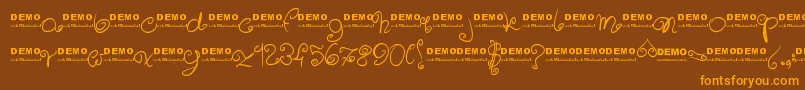 Sweeetdemo Font – Orange Fonts on Brown Background