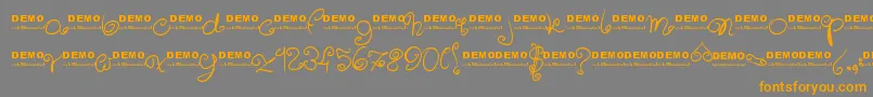 Sweeetdemo Font – Orange Fonts on Gray Background