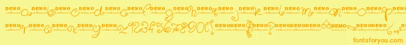 Sweeetdemo Font – Orange Fonts on Yellow Background
