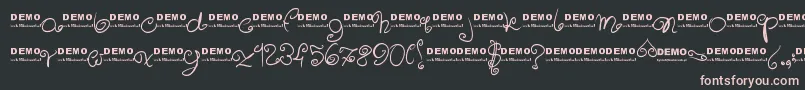 Sweeetdemo Font – Pink Fonts on Black Background