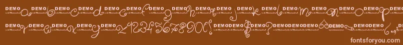 Sweeetdemo Font – Pink Fonts on Brown Background