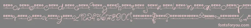 Sweeetdemo Font – Pink Fonts on Gray Background