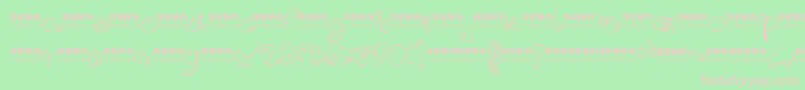 Sweeetdemo Font – Pink Fonts on Green Background