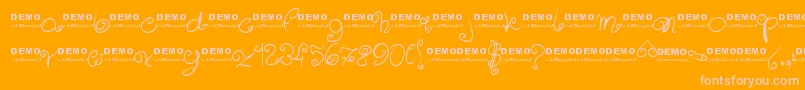 Sweeetdemo Font – Pink Fonts on Orange Background