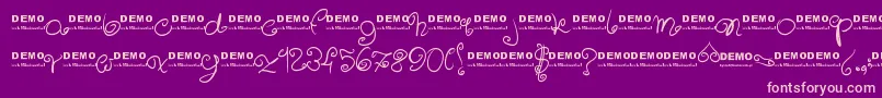 Sweeetdemo Font – Pink Fonts on Purple Background