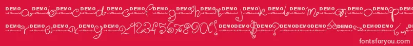 Sweeetdemo Font – Pink Fonts on Red Background