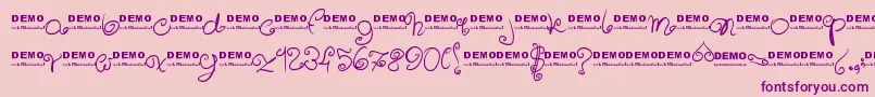 Sweeetdemo Font – Purple Fonts on Pink Background