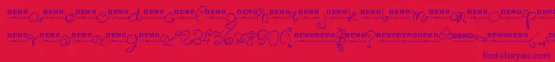 Шрифт Sweeetdemo – фиолетовые шрифты на красном фоне