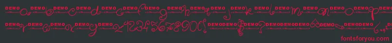 Sweeetdemo Font – Red Fonts on Black Background