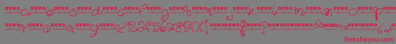 Sweeetdemo Font – Red Fonts on Gray Background