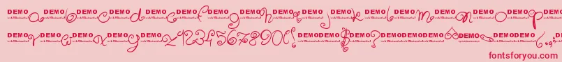 Sweeetdemo Font – Red Fonts on Pink Background