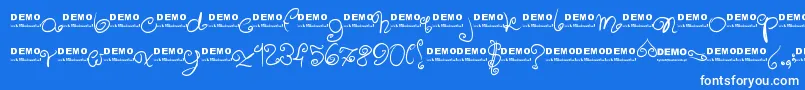 Sweeetdemo Font – White Fonts on Blue Background