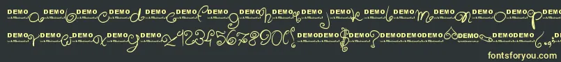 Sweeetdemo Font – Yellow Fonts on Black Background