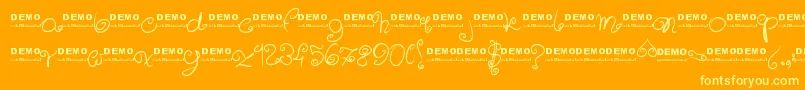 Sweeetdemo Font – Yellow Fonts on Orange Background