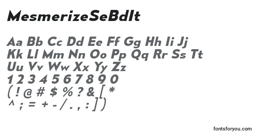 Шрифт MesmerizeSeBdIt – алфавит, цифры, специальные символы