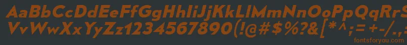 MesmerizeSeBdIt-fontti – ruskeat fontit mustalla taustalla