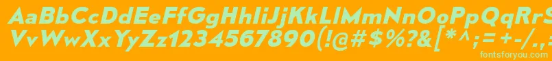 MesmerizeSeBdIt Font – Green Fonts on Orange Background