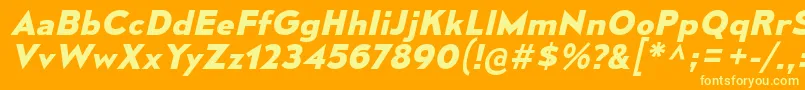 MesmerizeSeBdIt Font – Yellow Fonts on Orange Background