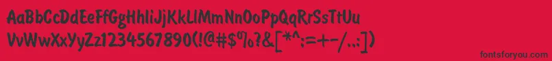 フォントBrushtypeSemiboldRegular – 赤い背景に黒い文字