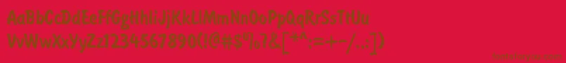 BrushtypeSemiboldRegular Font – Brown Fonts on Red Background