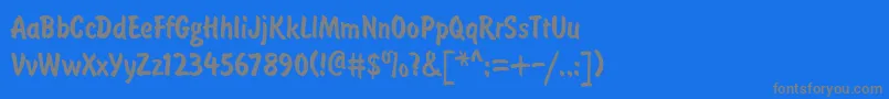 BrushtypeSemiboldRegular Font – Gray Fonts on Blue Background