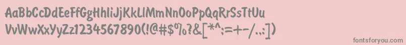 BrushtypeSemiboldRegular Font – Gray Fonts on Pink Background
