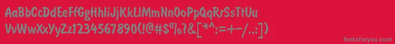 fuente BrushtypeSemiboldRegular – Fuentes Grises Sobre Fondo Rojo