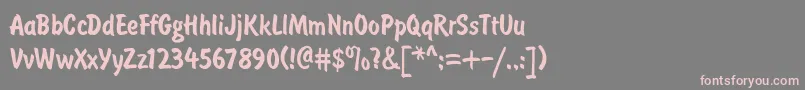 BrushtypeSemiboldRegular Font – Pink Fonts on Gray Background