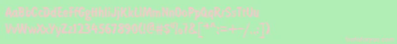 BrushtypeSemiboldRegular Font – Pink Fonts on Green Background