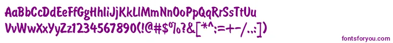 BrushtypeSemiboldRegular Font – Purple Fonts on White Background