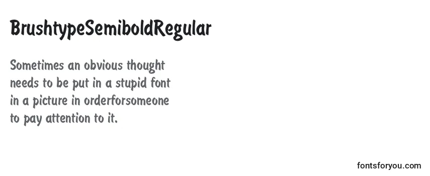 BrushtypeSemiboldRegular-fontti