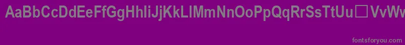 フォントArialNarrowSpecialG1Bold – 紫の背景に灰色の文字
