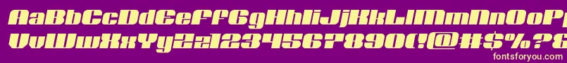 Weitere Informationen zur Nolocontendresemital-Schriftart Nolocontendresemital-Schriftart – Gelbe Schriften auf violettem Hintergrund