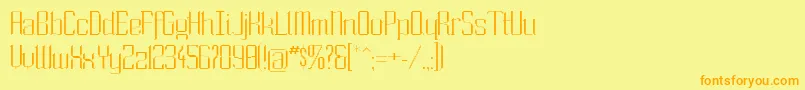 Sosue Font – Orange Fonts on Yellow Background