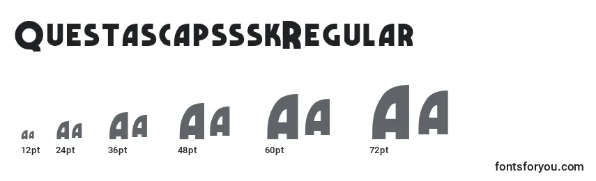 Размеры шрифта QuestascapssskRegular