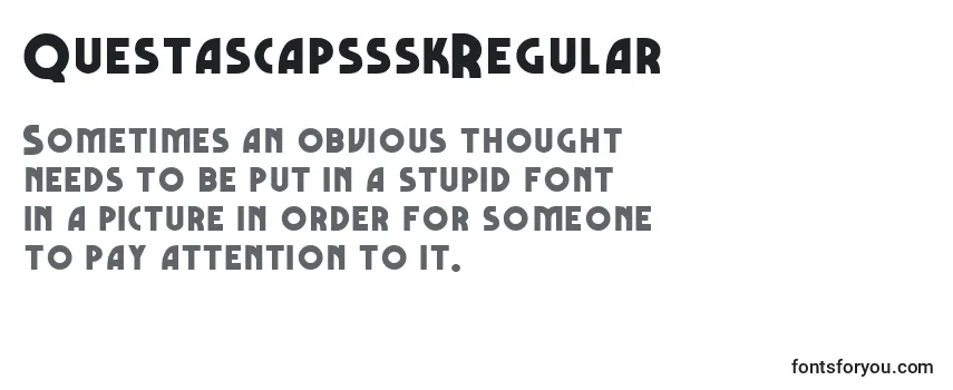Review of the QuestascapssskRegular Font