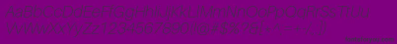 fuente AileronThinitalic – Fuentes Negras Sobre Fondo Morado