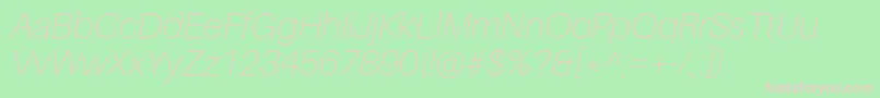 AileronThinitalic Font – Pink Fonts on Green Background