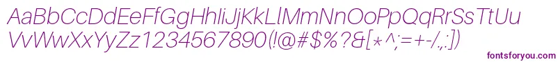 AileronThinitalic-Schriftart – Violette Schriften