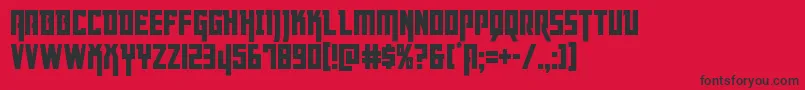 Dangerflightcond Font – Black Fonts on Red Background