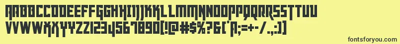 Dangerflightcond Font – Black Fonts on Yellow Background