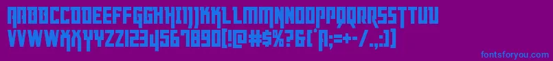 Dangerflightcond Font – Blue Fonts on Purple Background